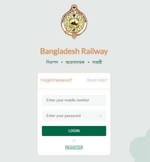 How to login to account railway ticket